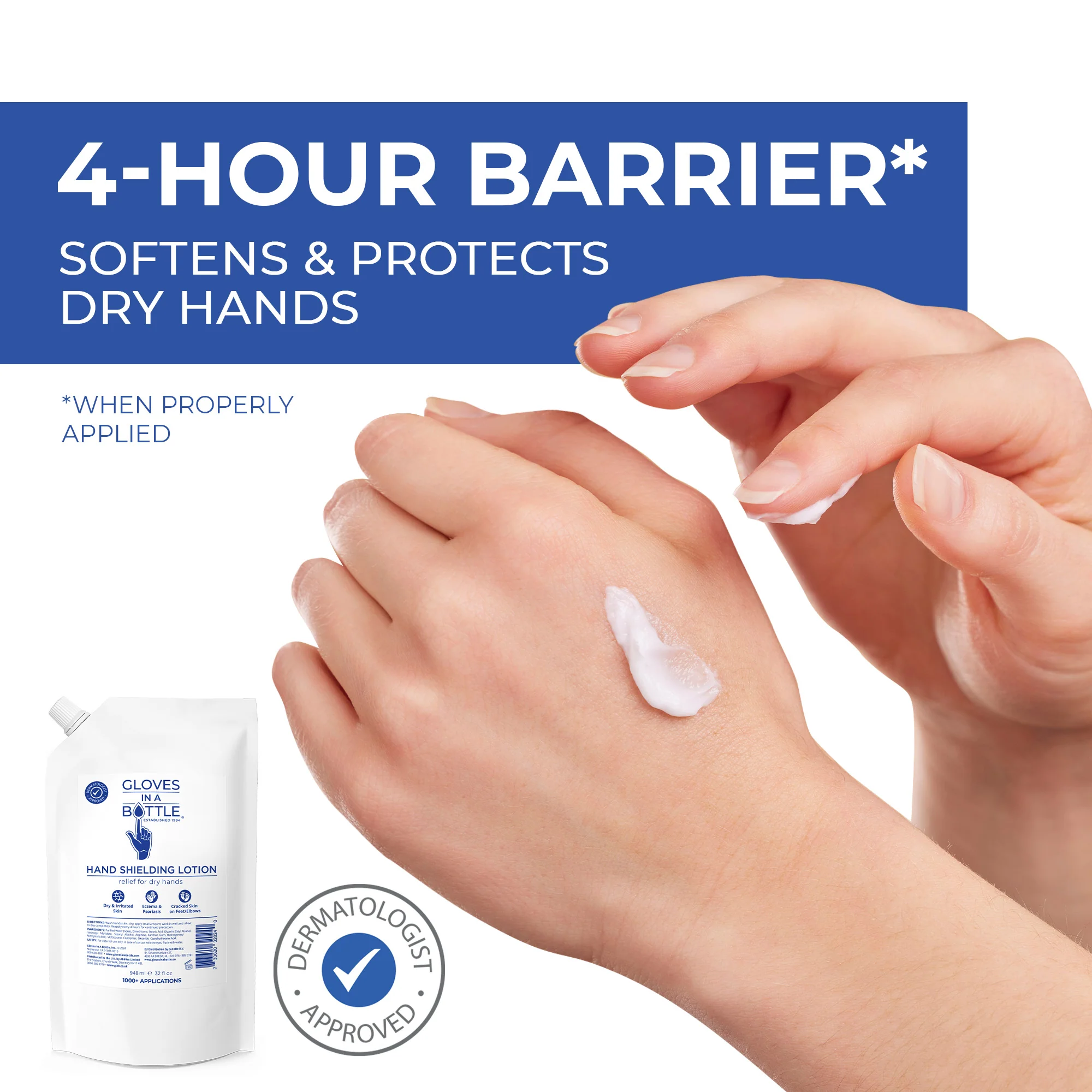 Gloves In A Bottle Shielding Lotion 32 Oz Refill Pouch - Image 3