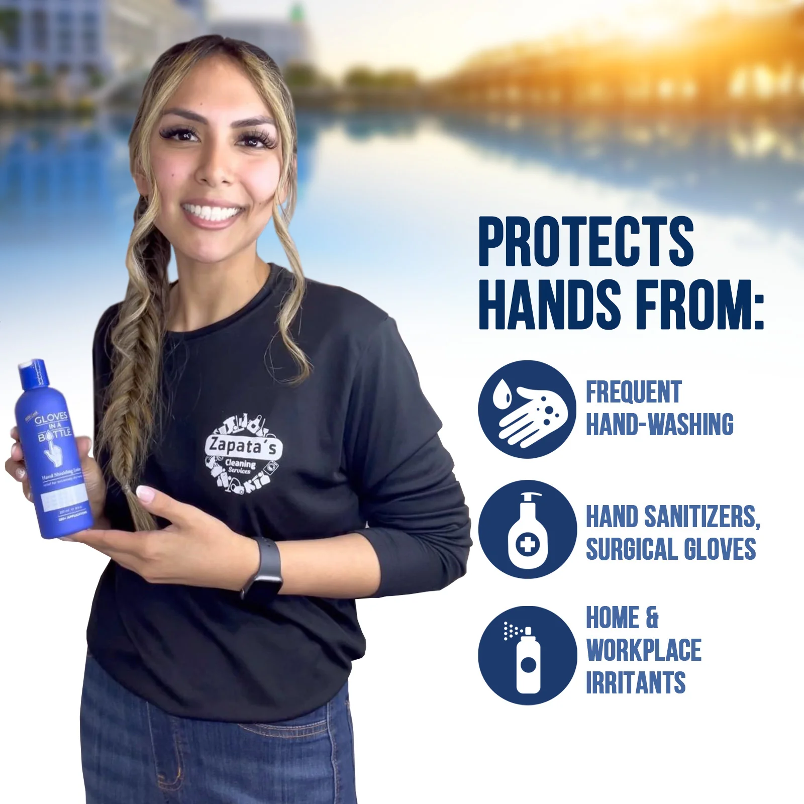 Gloves In A Bottle Shielding Lotion 8 Oz Bottle with a New Pump - Image 3